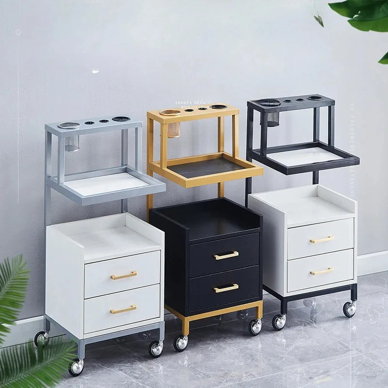 Hair Tool Salon Trolley Utility Makeup Barber Rolling Salon Trolley Medical Cleaning Carrito Auxiliar Salon Furniture BL50SF