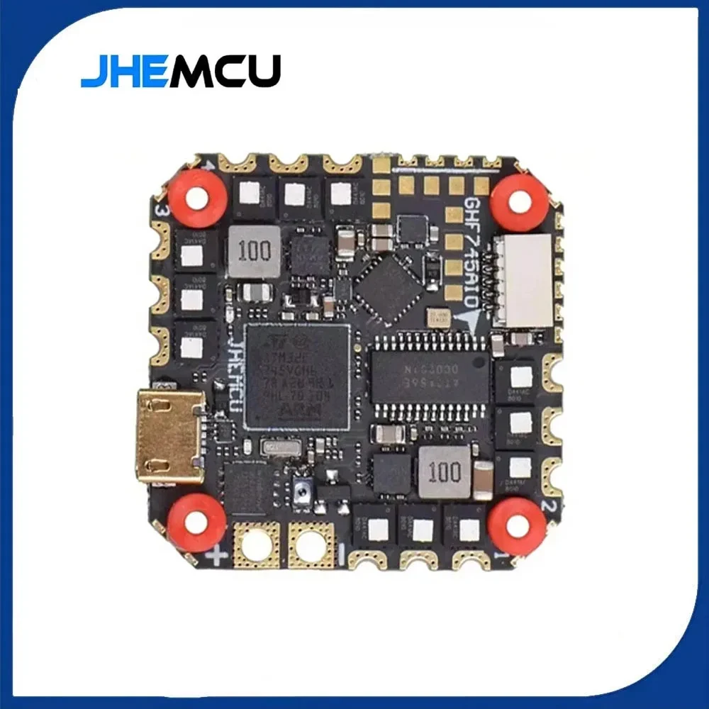 

JHEMCU GHF745AIO F745 Flight Controller - MPU6000, BLHELI32 40A/50A 4in1 ESC | 25.5x25.5mm, 3-6S for FPV Freestyle Drones