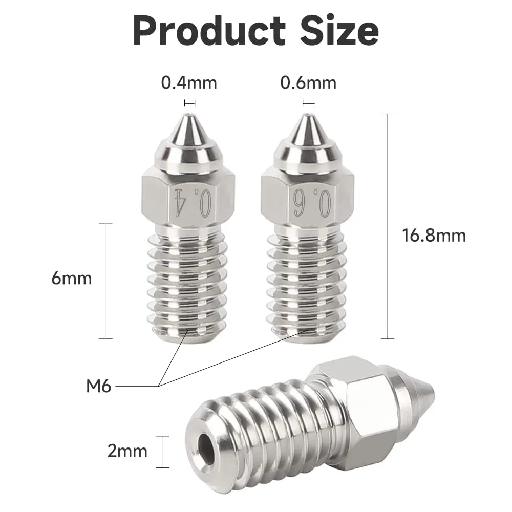 Creality Official Ender 3 V3 SE High-Speed Nozzles, Copper Alloy Nozzle for 3D Printer Ender 5 S1, Ender 7/Spider Hotend 1.0