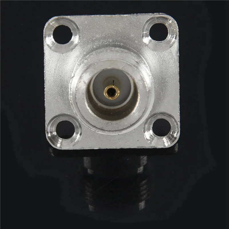 4X N Type Female Jack RF Coax Connector 4-Hole Panel Mount With Solder Cup,Silver
