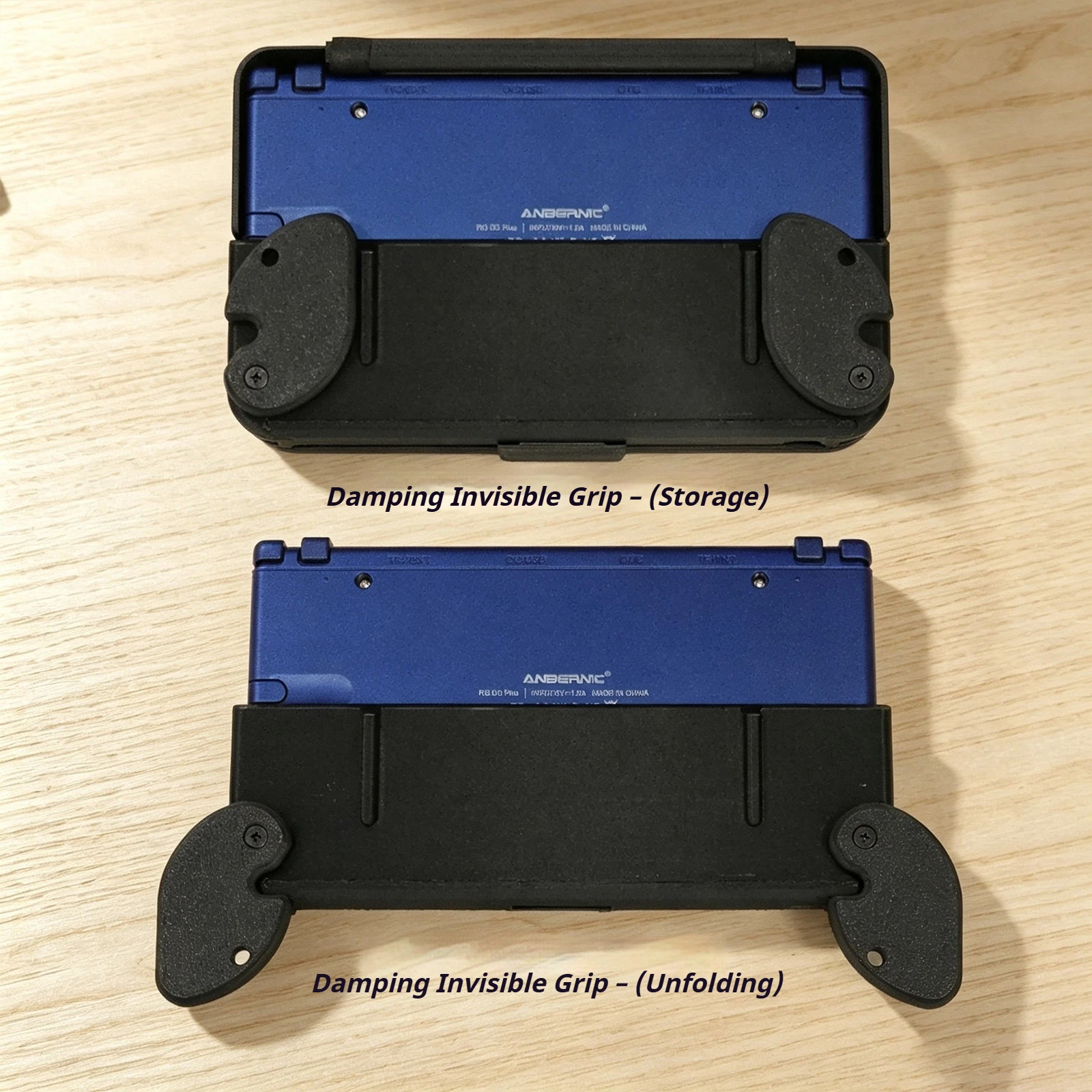 For Anbernic RG DS Plus Ergonomic 3D Printed Controller Grip Retractable Hidden Handheld Console Protective Stand