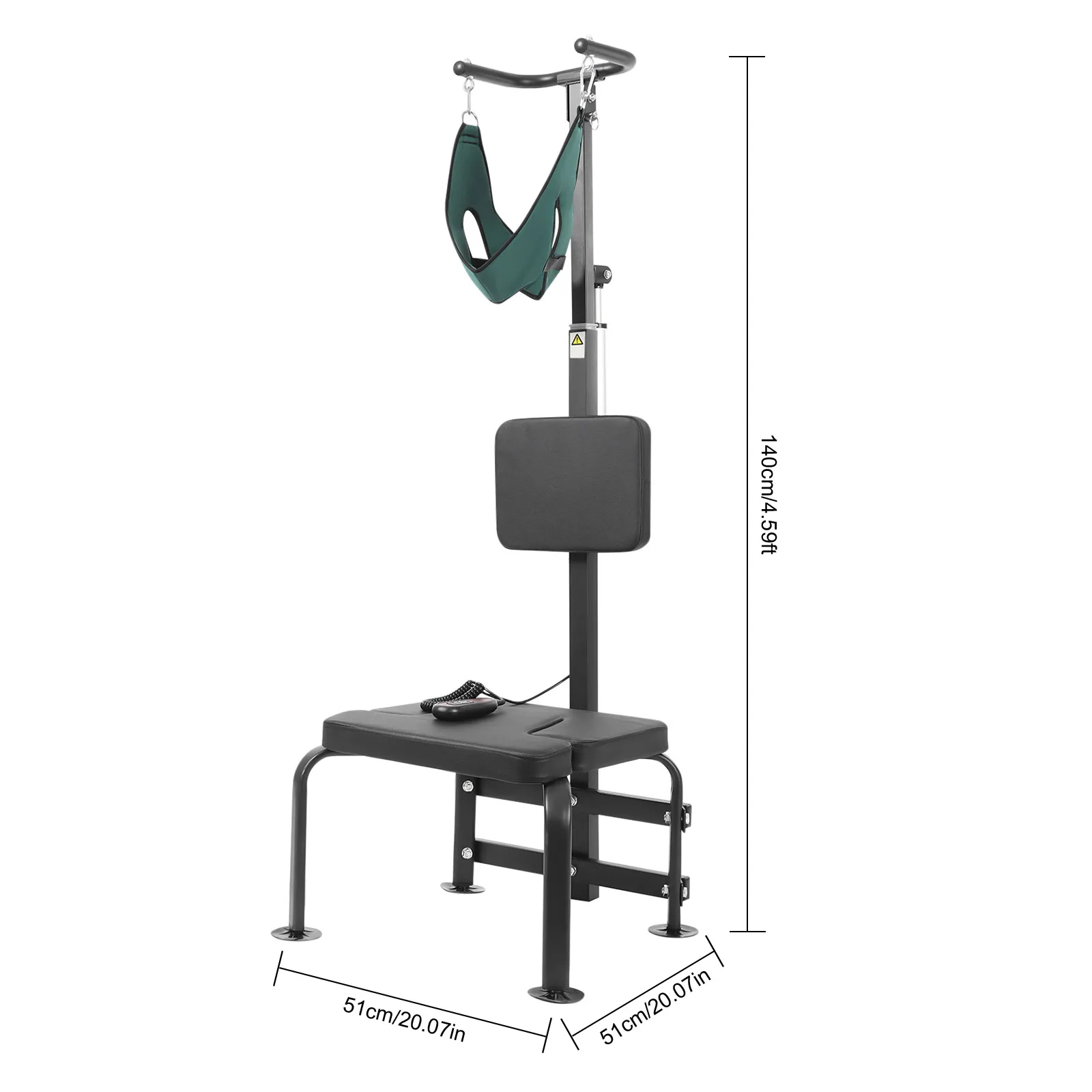 Dispositif de traction cervicale électrique avec pieds robustes pour usage personnel, civière de cou, équipement d'entraînement à l'étirement, 55W, 6000N