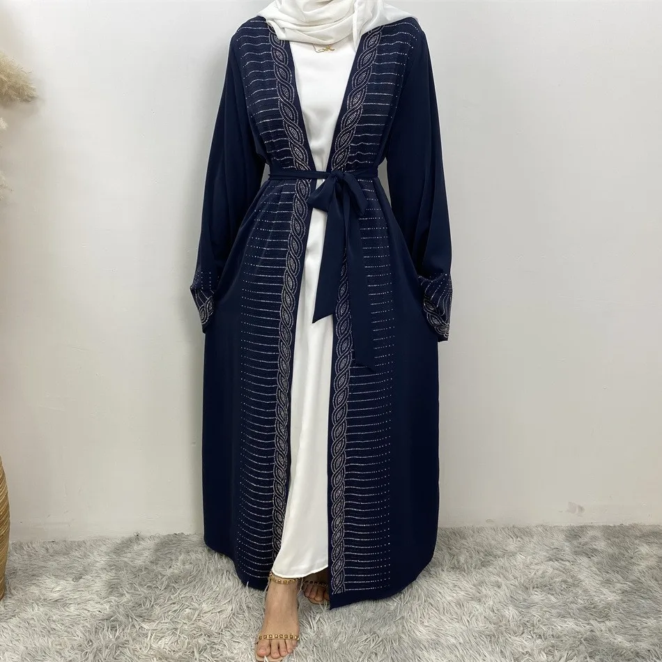 

One Piece Coat Ramadan Eid Abaya Dubai Turkey Muslim Hijab Islamic Clothing African Dresses For Women Robe Musulmane Djellaba