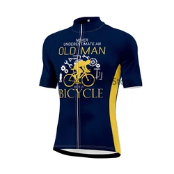 Old Men Cycling Jersey Summer Short Sleeve Cycling Clothing MTB Bike Maillot Ropa Ciclismo Men's Bicycle Wear Shirts