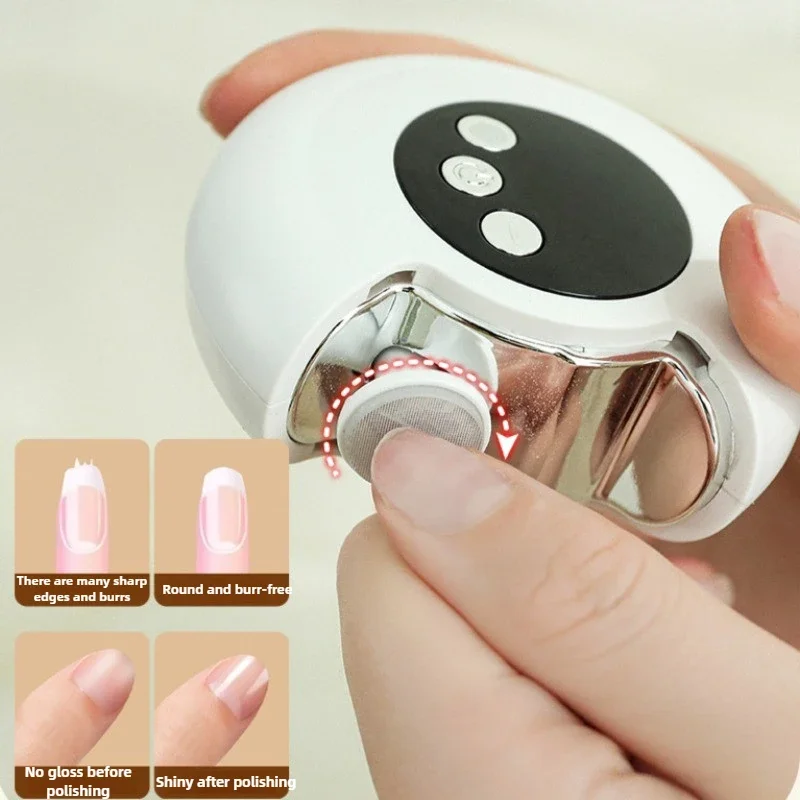 Baby Nail Trimmer Electric Nail Clipper Rotary Nail Trimmer 2-in-1 360° Rotation Anti-Splash Safe for Children and Adults