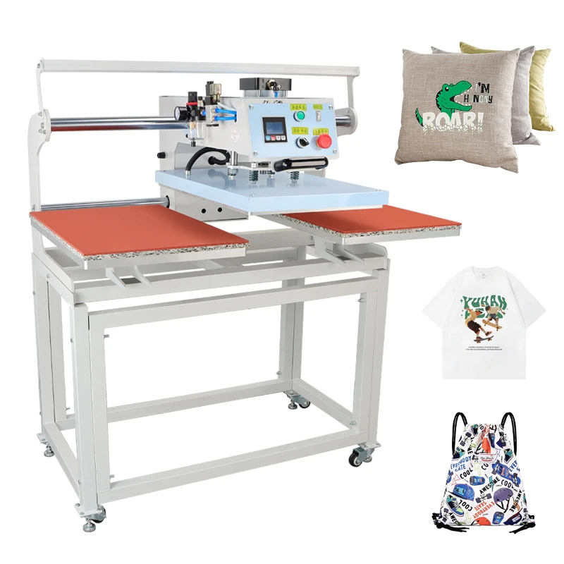 16x20 Pneumatic Heat Transfer Machine Dual Station 40x50cm Tshirt Sublimation Printing Heat Press
