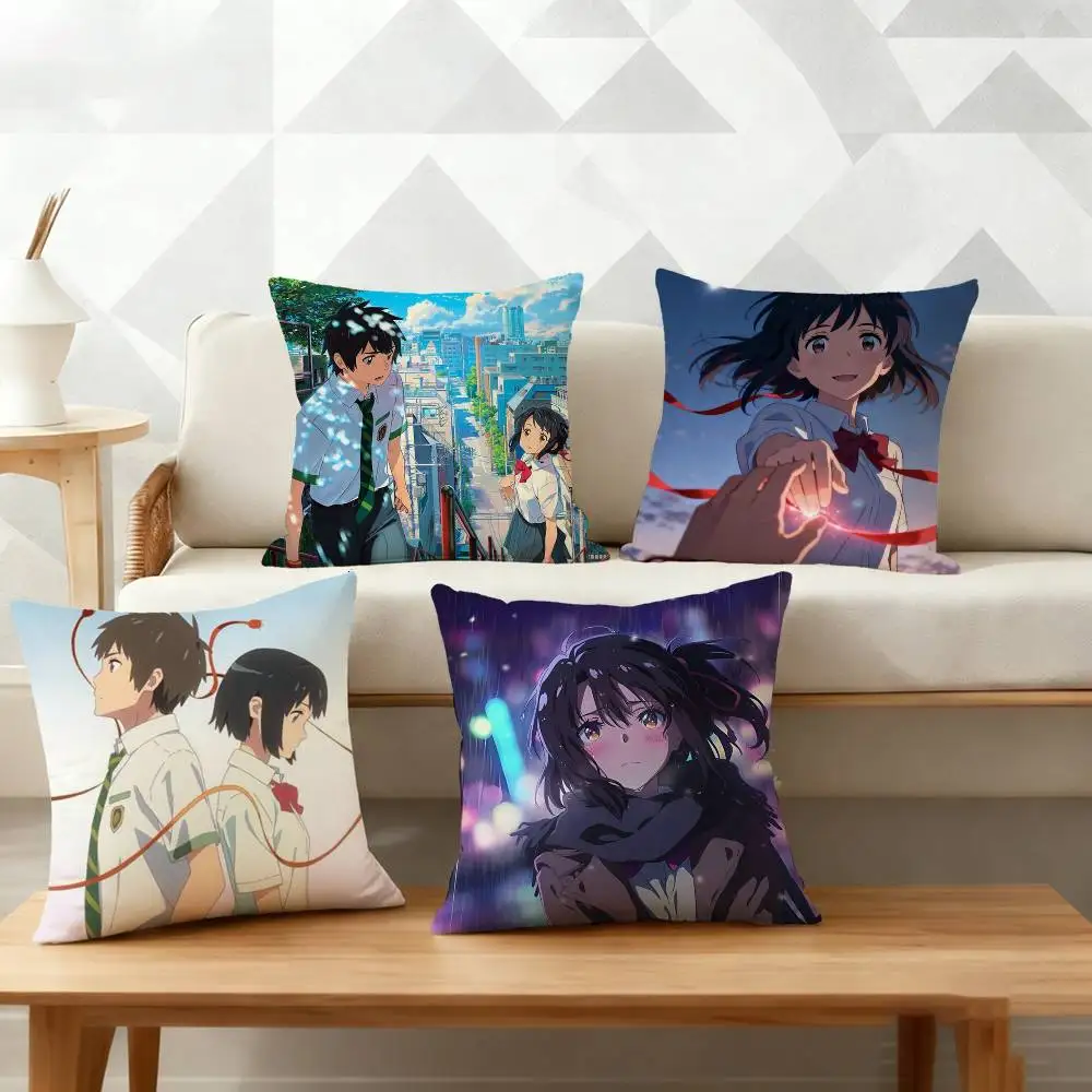 

Classic Anime Your Name Pillow Case Pattern Printed Pillowcase For Living Room Sofa Cushion Cover