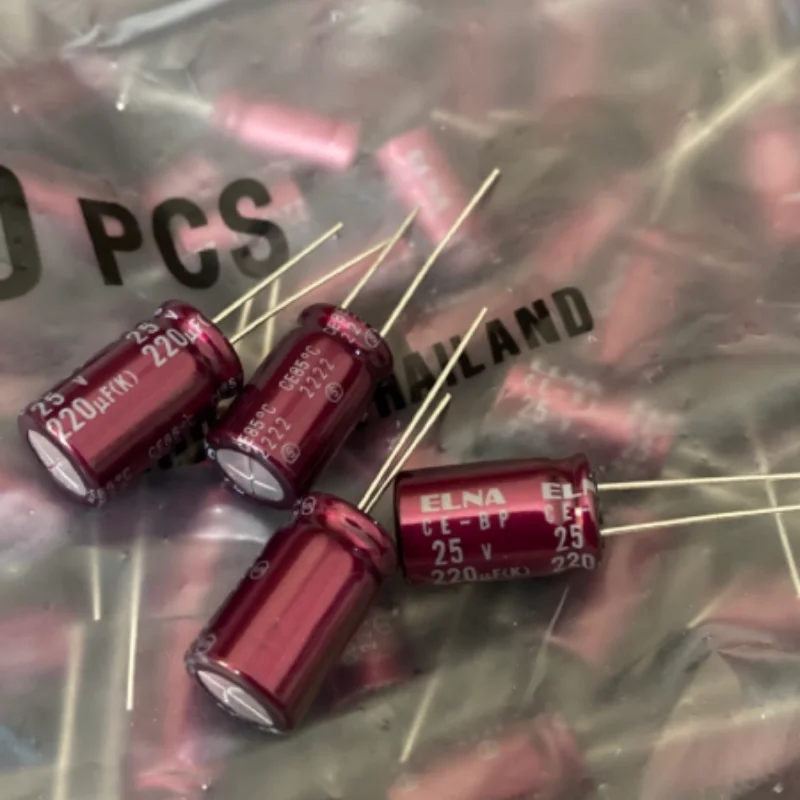 10PCS-100PCS  220UF 25V Japan Ina ELNA capacitor 25V220UF 10 * 16 infinite RBD purple red robe