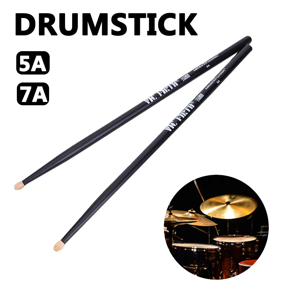 Drumsticks Professional Wooden Drum Sticks 7A 5AWood Tip Drumsticks American Hickory Drumsticks Percussion Accessories