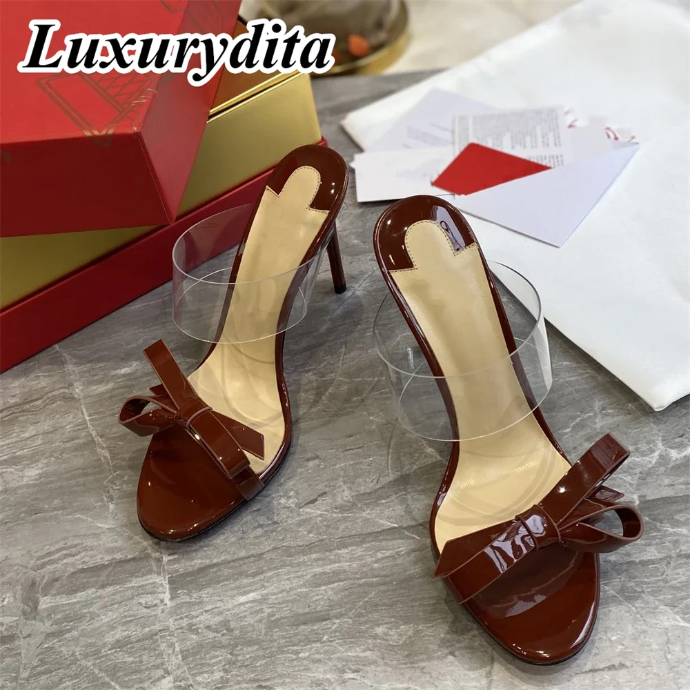 

Top Quality Womens High Heels 0-12cm Luxury Fashion Ladies Sandals Designer Classic Red Heel Real Leather sole Mules Shoes 0157