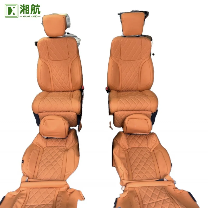 Suitable for Lexus LX570  Orange Nappa Leather Full Replacement Car Seat Cover