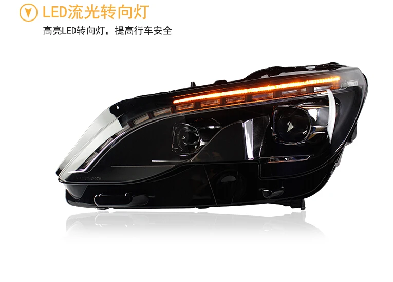 car bumper headlamp for Peugeot 4008 headlight 2017~2018y LED DRL car accessories HID xenon for Peugeot 5008 fog light