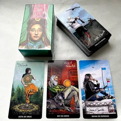 Cartas de Tarot de 78 cartas en español e inglés con hermosa guía de papel, predicción de alta calidad, Runas de adivinación mística