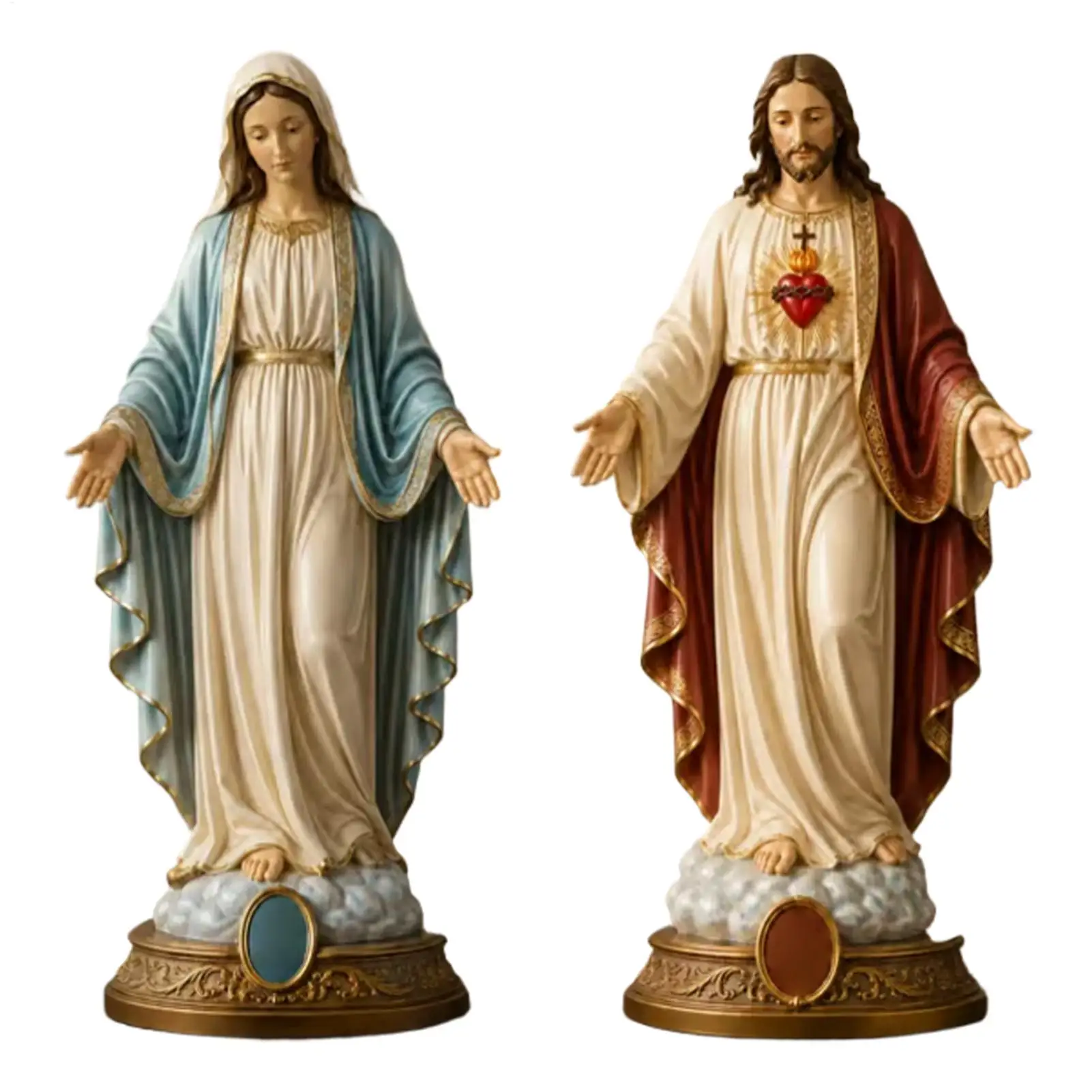 Petites statues religieuses, artisanat en résine, décorations, objets d'art, adaptés à la pose dans le salon