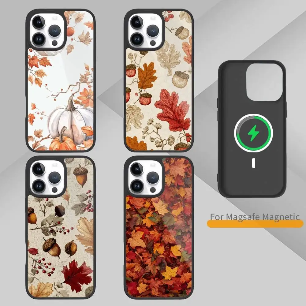 

Autumn leaves Phone Case For iPhone17,16,15,14,13,12,11 Plus,Pro Max Magnetic For Magsafe Wireless Charging