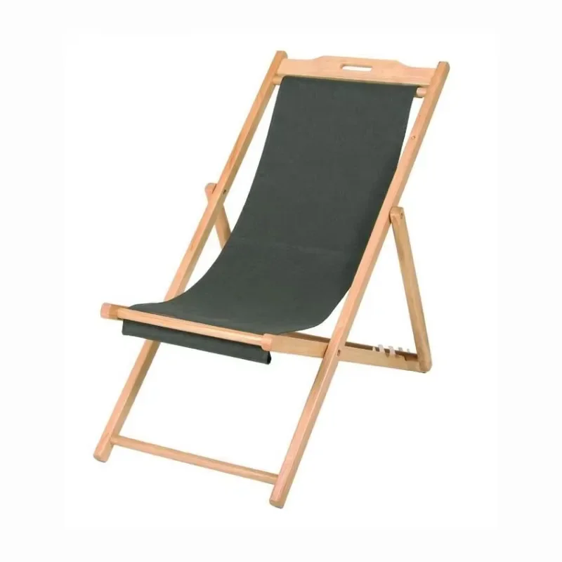 Removable Fabric Wooden Lounge Chair Portable Foldable Inflatable Lounge Chair for Outdoor Beach Activities or Hotel Use