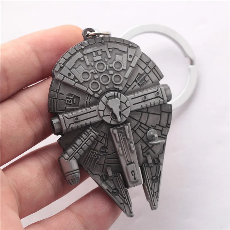 Spaceship Sign Keychain Light saber Key Rings Car Bag Key Chains Metal Pendant llaveros Souvenirs For Men Women Jewelry