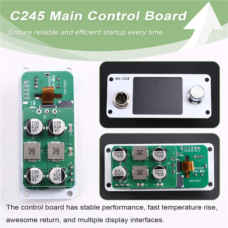 A13E-C245 Main Control Board Temperature Control System Dual Core Heating Support DC 17-24V 2.0 Inch Programmed Functionality