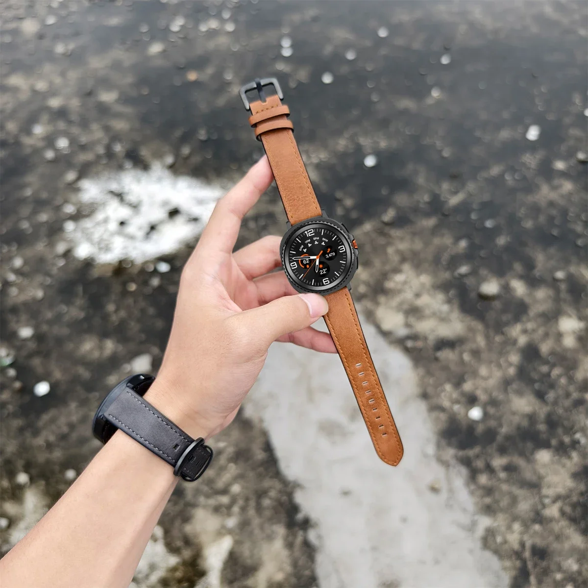 حزام جلدي جديد لساعة سامسونج جالاكسي 8 Ultra2 حزام سريع الإصدار لملحقات سوار الجلد الكلاسيكي سامسونج جالاكسي 8