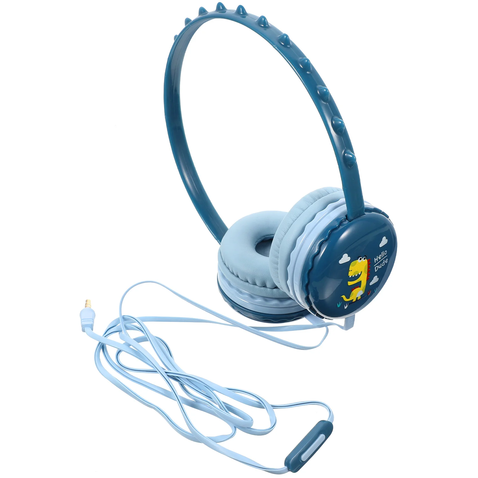 

Kids Headphone Dinosaur Shape Wired Over Ear Headset Soft Breathable Pads Gaming Headset Built-in Mic for Kids School