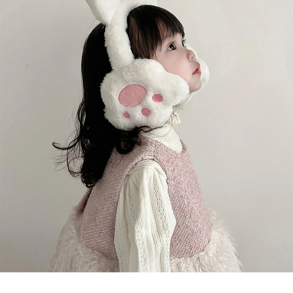 Cute Plush Cat Claw Earmuffs Comfortable Anti-Wind Ear Warmers Ear-Protection Adjustable Ear Cover Outdoor Riding Accessories