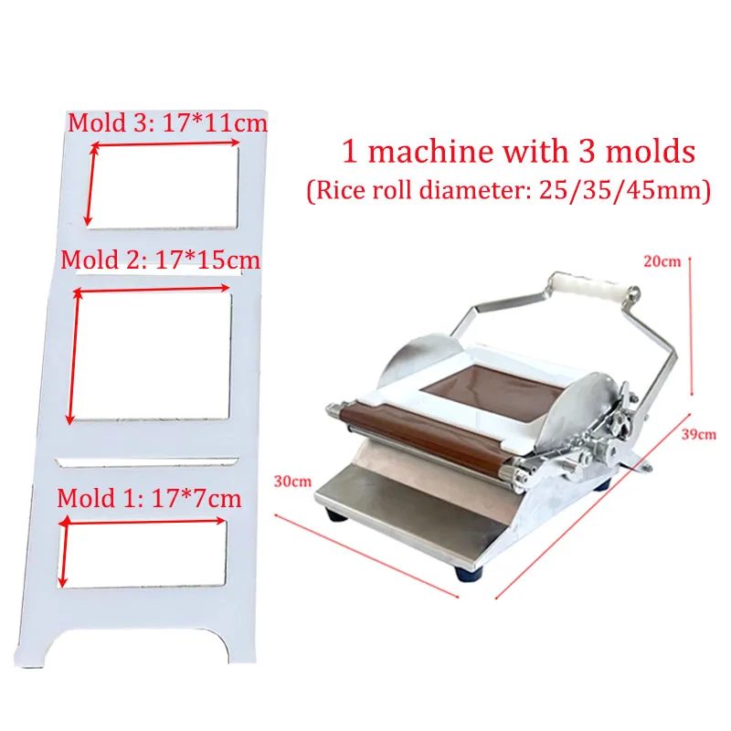 Commercial Sushi Roller Manual DIY Sushi Making Machine Stainless Steel Sushi Forming Machine Round/Square Sushi Shape