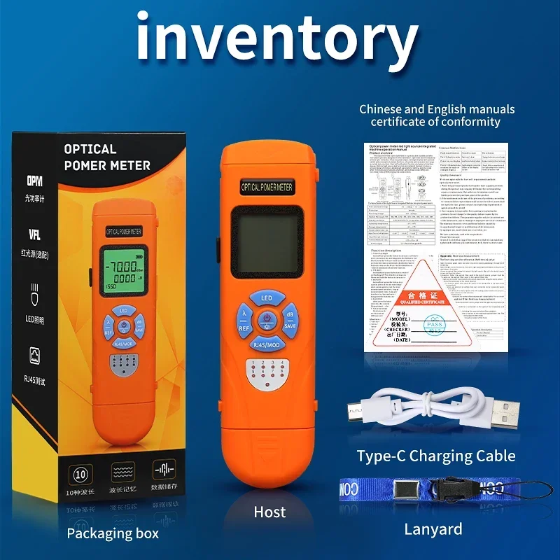 

Измеритель оптической мощности AUA-C7/C5, высокоточный измеритель мощности оптоволокна FTTH со светодиодной подсветкой OPM SC/FC/ST