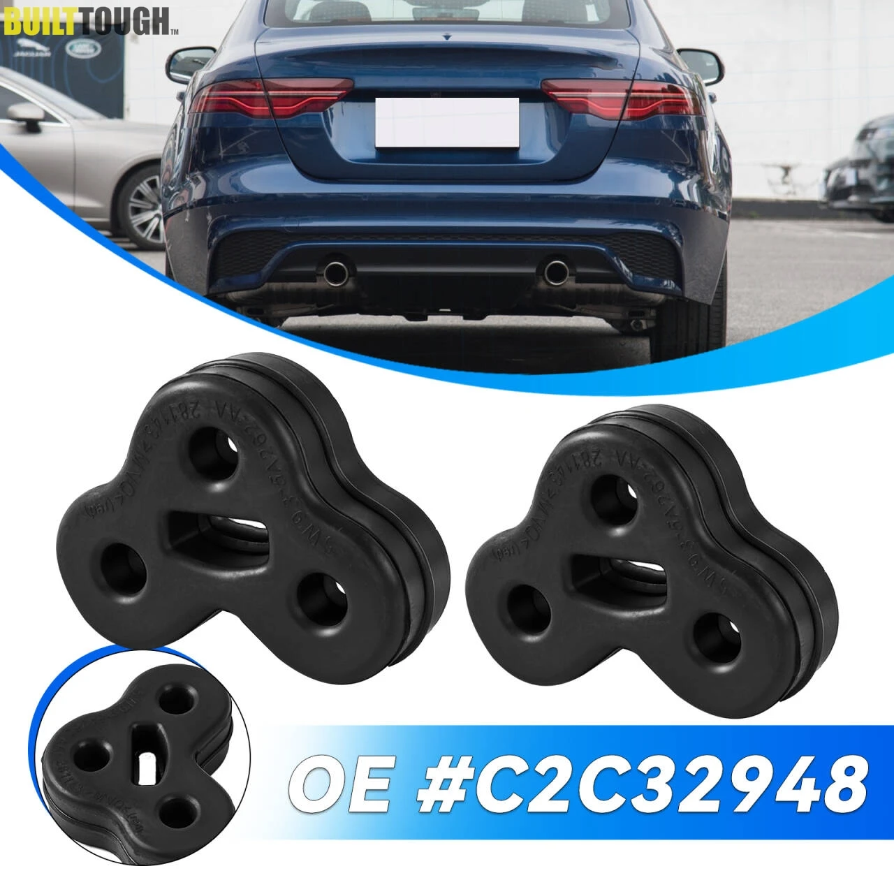 

2Pcs Engine Rear Exhaust Hanger Bracket Mounting Rubber Car Engine Exhaust Systems Hanger Clamps Part C2C32948 For Jaguar XJ XF