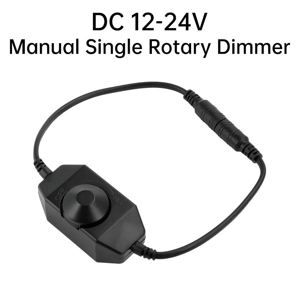 Светодиодный диммер DC12-24V, ручка 2A, светодиодный диммер, переключатель яркости, USB ВКЛ-ВЫКЛ, монохромный диммер для светодиодной ленты, контроллер питания