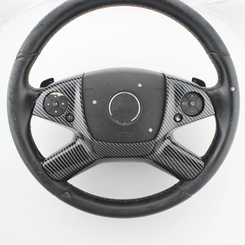 For Mercedes Benz E-Class W212 E 300 260 200 2009-2013 ABS Steering Wheel Decorative Cover Protective Patch Car Accessories