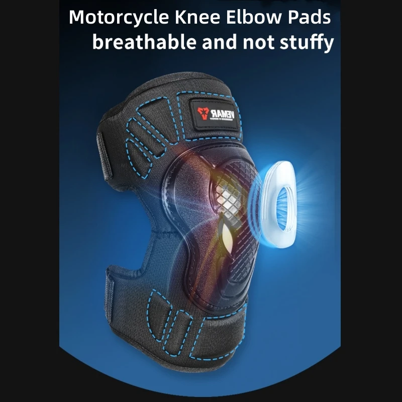 Motorcycle Knee Pads Elbow Pads Breathable Anti Fall Hard Shell Protection Motorcycle Riding Knee Elbow Set