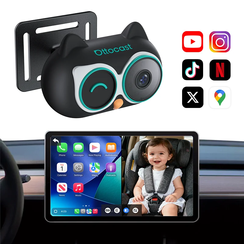 Split Screen Baby Car Monitor System Wide Angle Rear Seat Camera Stable Real-Time Transmission Car Baby Safety Monitor