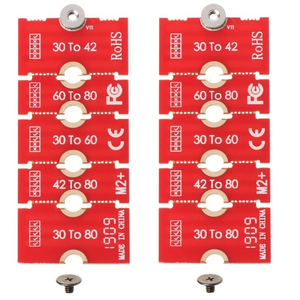 2 Pièces M2 M2PLUS NGFF NVcloser M.2 arc-en-ciel, Transfert 2230, 2242, 2260, 2280 Avion M2 Changement Long Siréfléchissant U.2 M3 M.3 SSD 24BB