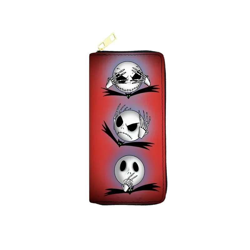 Disney Portemonnee Jack Kerst Horror Nachten PU Cartoon Terror Figuur Lange Rits Mode Tas Portemonnee Man Vrouw Verjaardagscadeau