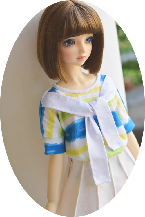 BJD Clothes Japanese Wide Striped Navy Style T-shirt Tops For 1/3 1/4 BJD SD DD MSD MDD SD17 POPO68 Uncle SSDF Doll Accessories