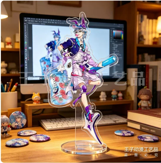 Anime Identity ⅤIthaqua Fiona Gilman Acrylic Double-Sided Stand Figure Model Plate Cosplay Collection Desktop Decor Gifts XH
