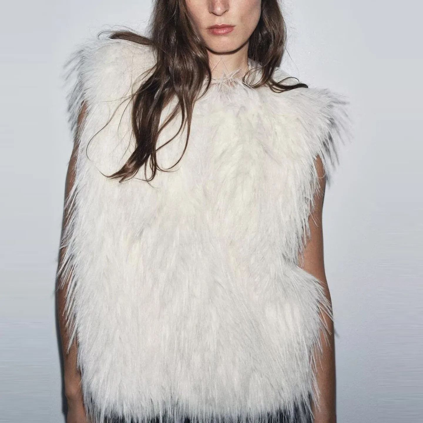 Faionable الفراء الاصطناعي سترة المرأة Sle 2025 الخريف وصول جديد Z الوقوف صالح الأوروبي Sle لا قبعة وشملت #2