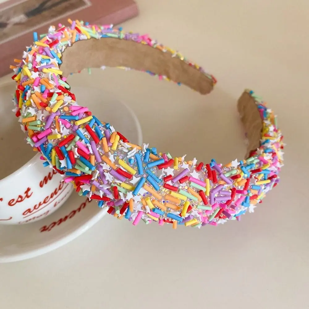 

Cute Star Donut Headband Make Up Korean Style Hair Hoop Candy Color Face Wash Daily