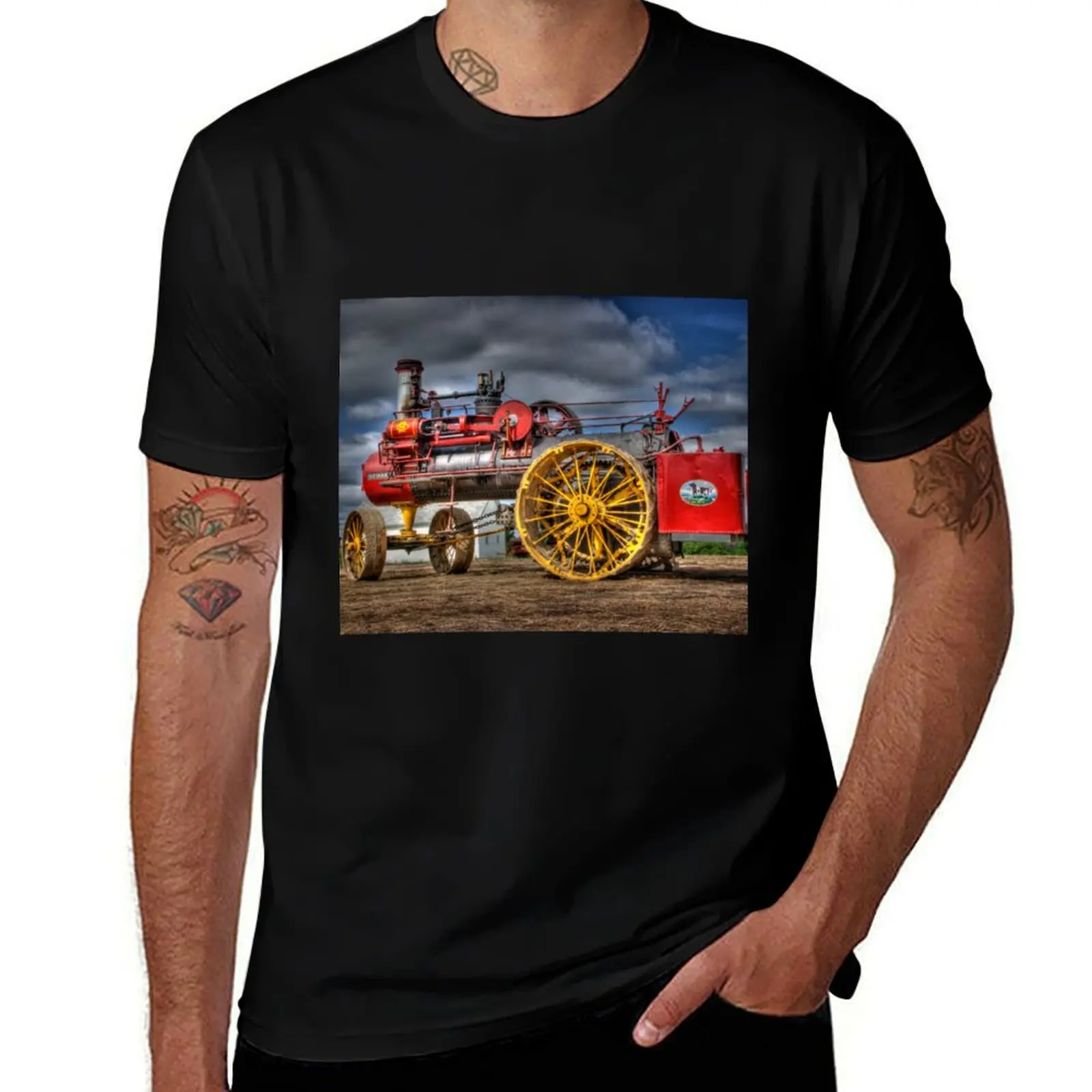 

Artistic Russell Steam Traction Engine T-Shirt t shirts with prints t shirts for man pack cotton T-Shirt