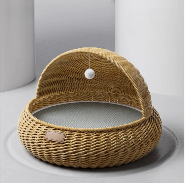 

New wicker cat nest summer hand-rattan four seasons general pet nest semi-closed summer super big cat nest