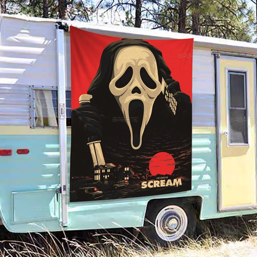 Scream Dead Horror Film Anime Chart Flag for Living Room Home Dorm Decor Art Home Decor Banner