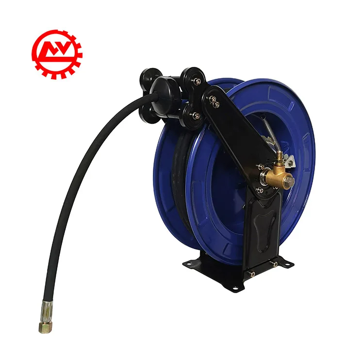 Heavy Duty 1/4 Inch Industrial Grease Automatic Retractable Wall Mount Spring Rewind Water Oil Air Hose Reel