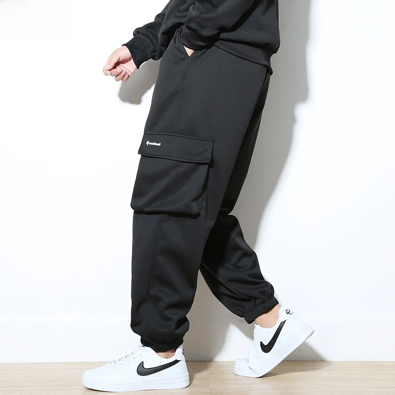 

Свободные мужские повседневные спортивные брюки Harlan, рабочая одежда, модные брендовые длинные брюки Baggie с манжетами для осеннего сезона