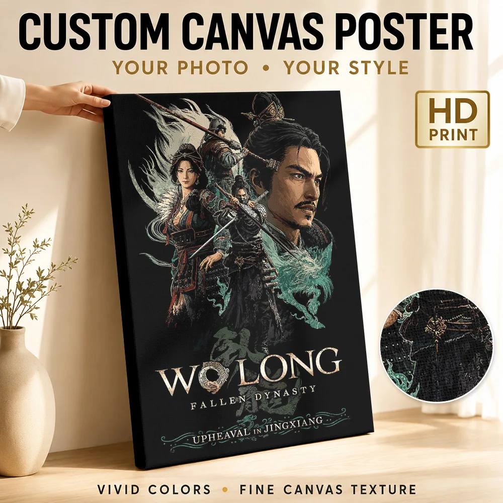Wo Long Fallen Dynasty Artwork Framed Canvas Poster Customized Modern Aesthetic Wall Art for Bedroom Decor Gift for Collectors