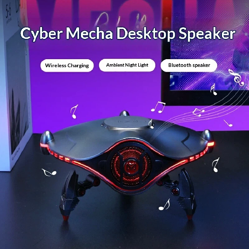 Wireless Bluetooth-Compatible Speakers Tws Esports Mecha Subwoofer 15w Fast Charge Rgb Lights Desktop Audio Gift For Teen Boys