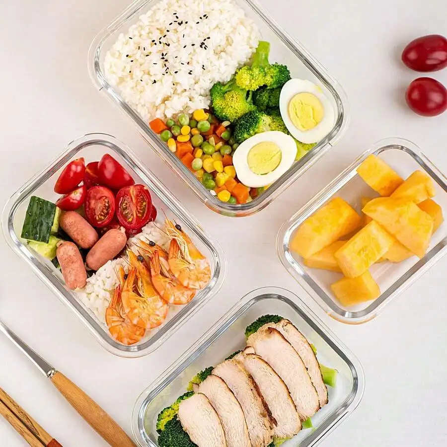 10 Pack Glass Meal Prep Containers, Food Storage Containers With Lids Airtight, Glass Lunch Boxes, Microwave, Oven, Freezer And