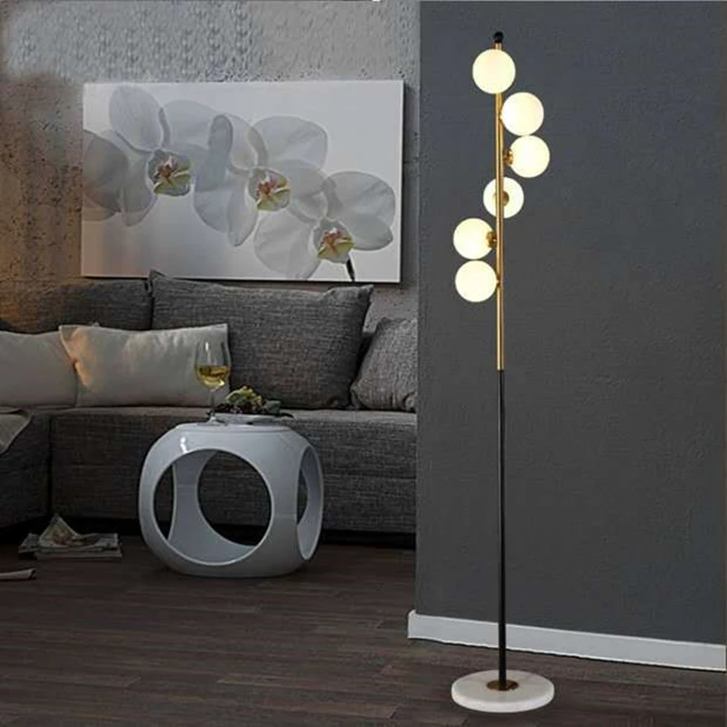 Nordic floor lamp postmodern simple design glass floor lamp bedroom creative art home decoration living room standing lights image 4