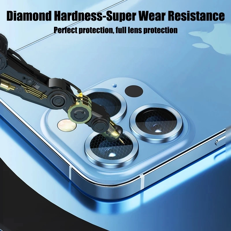 Metall Diamant Kamera Objektivs chutz für iPhone 13 14 Pro Max 15plus leuchtende Schutz linse Glas für iPhone 11 Pro Max 12 Mini