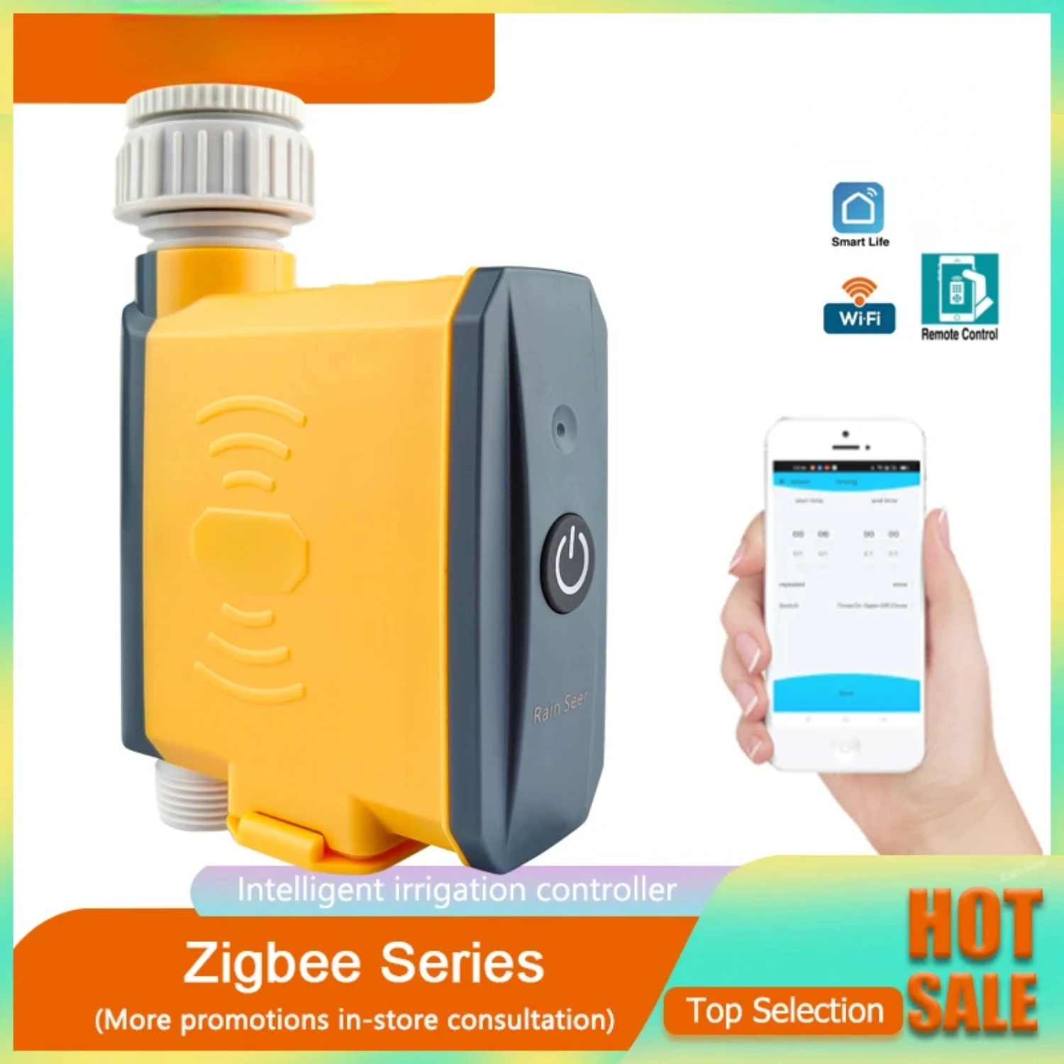 Rain Seer  Zigbee Garden  Irrigation Watering Timer WiFi Water Timer Mobile Phone Remote Controller Sensor de luz Zigbee sensor