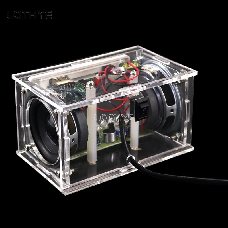 Mini Amplifier Audio Bluetooth 3W*2 Speaker Making Kit DIY Electronic Kit Two Channel LED Voice Activated Spectrum With Remote view 4